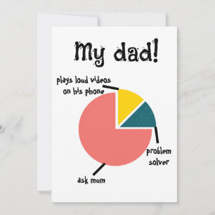 Cartes Pour Fêtes Annuelles Mon Papa, Des Traits Drôle, Des Surprises Personna