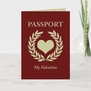 Cartes Pour Fêtes Annuelles mon passeport valentine