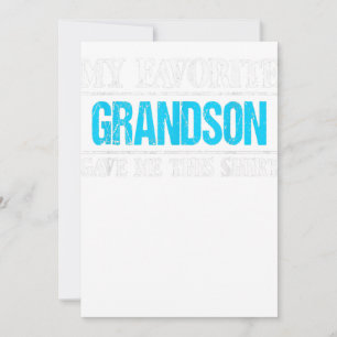 Cartes Pour Fêtes Annuelles Mon Petit-Fils Favori M'A Donné Ce Cadeau De Famil