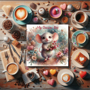 Cartes Pour Fêtes Annuelles Mon plus cher une mignonne souris Christian Valent