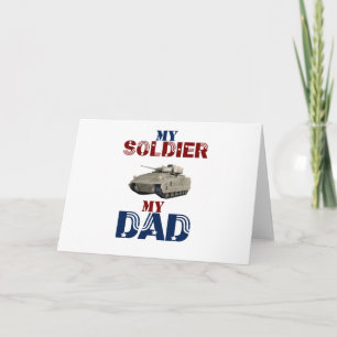 Cartes Pour Fêtes Annuelles Mon soldat mon réservoir de papa