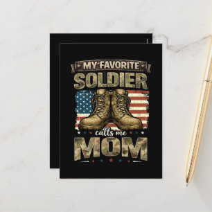 Cartes Pour Fêtes Annuelles Mon soldat préféré m'appelle maman