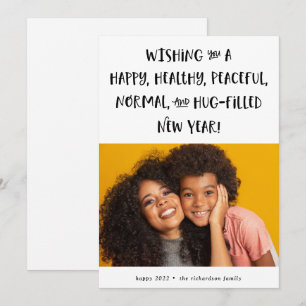 Cartes Pour Fêtes Annuelles Mon vœu pour 2022 Photo Texte Noir Bonne Année