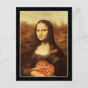 Cartes Pour Fêtes Annuelles Mona Lisa aime les bonbons de Valentine
