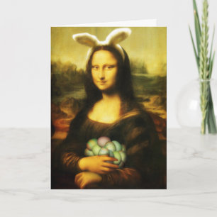 Cartes Pour Fêtes Annuelles Mona Lisa Bunny Ears Pâques