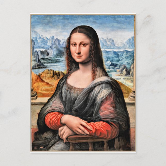 Cartes Pour Fêtes Annuelles Mona Lisa, célèbre peinture de Léonard de Vinci (Devant)