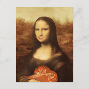 Cartes Pour Fêtes Annuelles Mona Lisa Coeur Saint Valentin Baiser