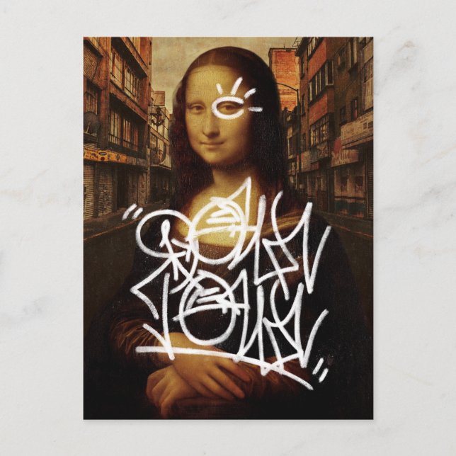 Cartes Pour Fêtes Annuelles Mona Lisa Downtown (Devant)