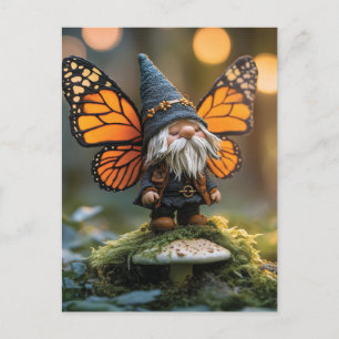 Cartes Pour Fêtes Annuelles Monarque Papillon ailé Gnome - Créature Imaginaire