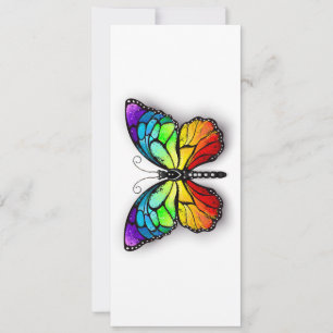 Cartes Pour Fêtes Annuelles Monarque papillon arc-en-ciel