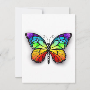 Cartes Pour Fêtes Annuelles Monarque papillon arc-en-ciel