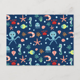 Cartes Pour Fêtes Annuelles Monde marin