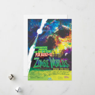 Cartes Pour Fêtes Annuelles Mondes Zombie Galaxie d'Halloween