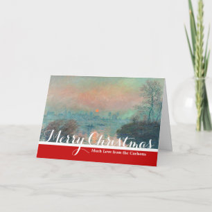Cartes Pour Fêtes Annuelles Monet Sunset Seine Beaux-Art Impressionnisme