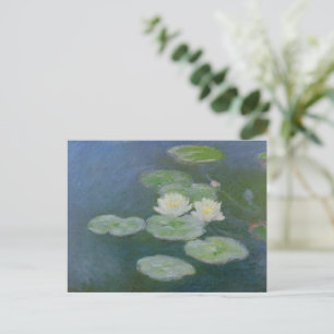 Cartes Pour Fêtes Annuelles Monet Water Lilies Effet du soir