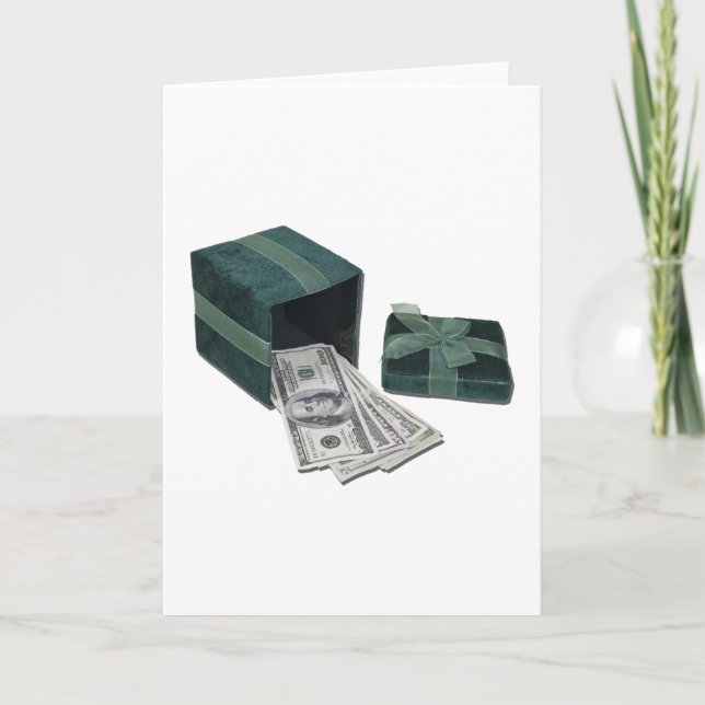 Cartes Pour Fêtes Annuelles MoneyGreenGiftBox112611 (Devant)