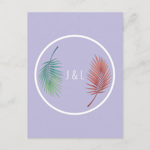 Cartes Pour Fêtes Annuelles Monogramme élégant stylisé "J & L" pour mariage cl