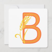 monogramme floral B lettre majuscule