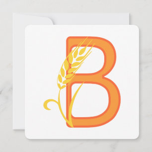 Cartes Pour Fêtes Annuelles monogramme floral B lettre majuscule