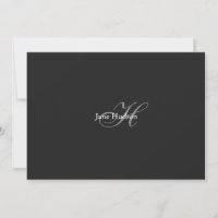 Monogramme gris noir simple cadeau spécial simple