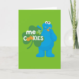 Cartes Pour Fêtes Annuelles Monstre des cookies   Amour de trèfle