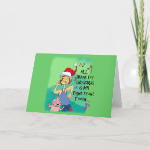 Cartes Pour Fêtes Annuelles Montagnard chantant au sujet de mes huit dents