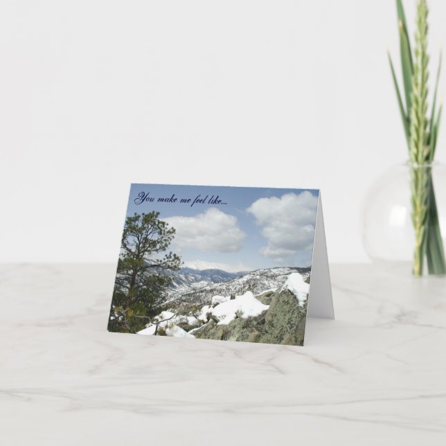 Cartes Pour Fêtes Annuelles Montagne rocheuse haute (Devant)