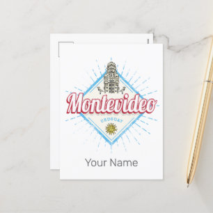 Cartes Pour Fêtes Annuelles Montevideo City Uruguay Palacio Salvo Souvenir