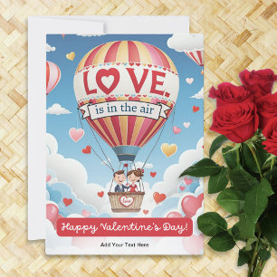 Cartes Pour Fêtes Annuelles Montgolfière Cadeau Personnalisé de la Saint-Valen
