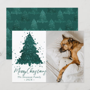 Cartes Pour Fêtes Annuelles Moody Joyeux Noël   Photo Turquoise de minuit prof