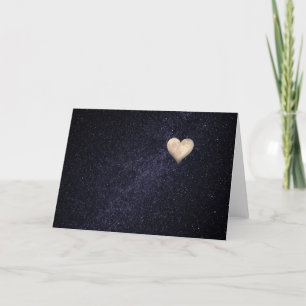 Cartes Pour Fêtes Annuelles Moon Heart at Starry Sky Valentine's Day