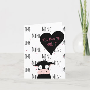 Cartes Pour Fêtes Annuelles Mooo Sera-T-Il À Moi ? Cow Love + Valentine Card