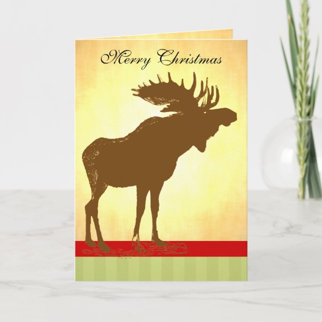 Cartes Pour Fêtes Annuelles Moose Christmas (Devant)