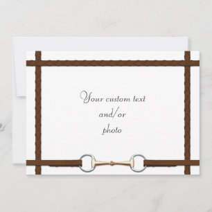 Cartes Pour Fêtes Annuelles Mors Snaffle & Rênes Lacées Photo Polyvalent