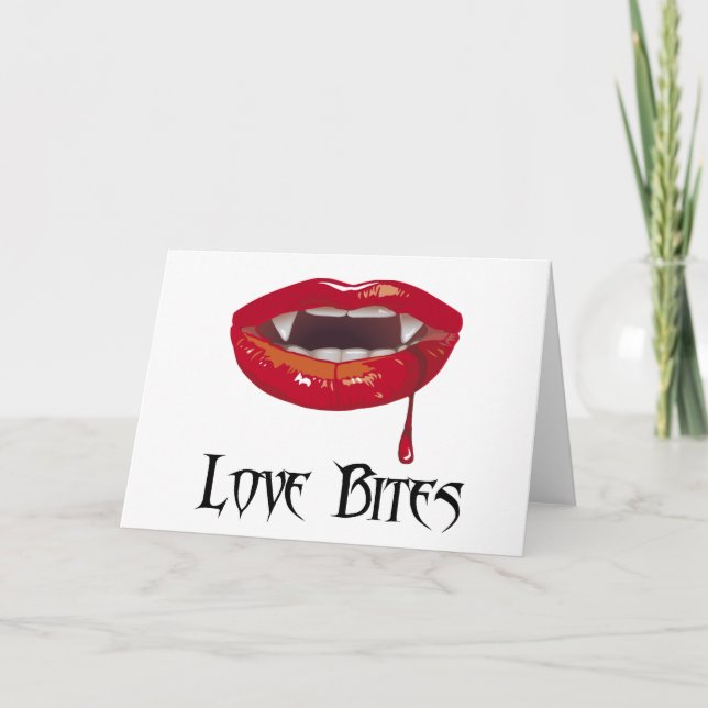 Cartes Pour Fêtes Annuelles Morsures d'amour (Devant)