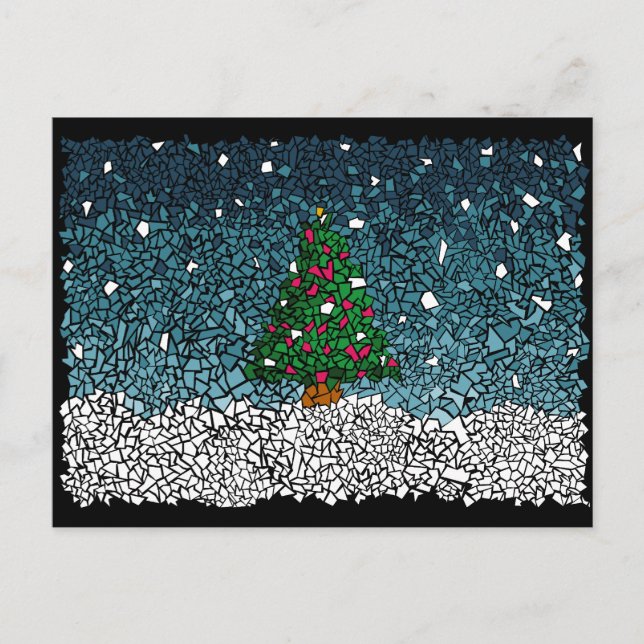Cartes Pour Fêtes Annuelles Mosaïque de Noël (Devant)