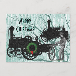 Cartes Pour Fêtes Annuelles Moteur à vapeur Tracteur de ferme Traction Agricul
