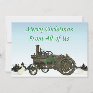 Cartes Pour Fêtes Annuelles Moteur à vapeur Tracteur de ferme Traction Agricul