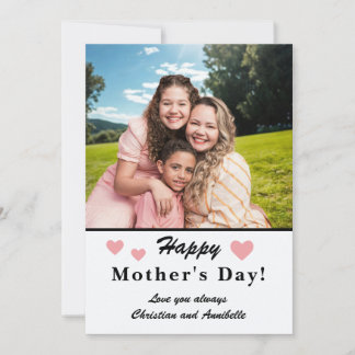 Cartes Pour Fêtes Annuelles Mother's Day Personalized Downloadable Photo 