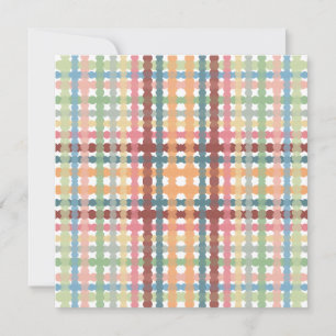 Cartes Pour Fêtes Annuelles Motif à carreaux pastel pointillés