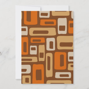 Cartes Pour Fêtes Annuelles Motif Abstrait moderne du milieu du siècle