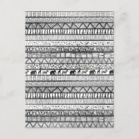 Motif africain tribal noir blanc