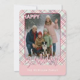 Cartes Pour Fêtes Annuelles Motif carreau rustique élégant de classe