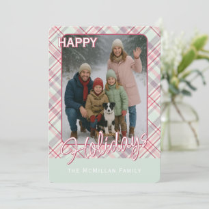 Cartes Pour Fêtes Annuelles Motif Carreaux Rustique Élégant de Classe
