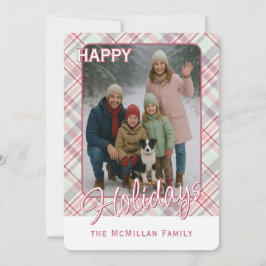 Cartes Pour Fêtes Annuelles Motif carreaux rustique élégant de classe