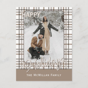 Cartes Pour Fêtes Annuelles Motif carreaux rustique élégant et chic