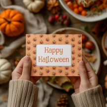 Motif Citrouille Halloween Kawaii