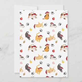 Cartes Pour Fêtes Annuelles Motif de chat de vacances mignon