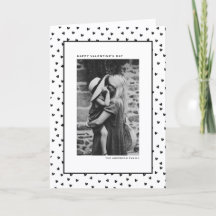 Motif de coeur élégant noir et blanc pour la Saint