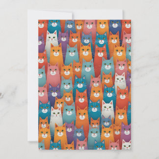 Cartes Pour Fêtes Annuelles Motif de conception de chat